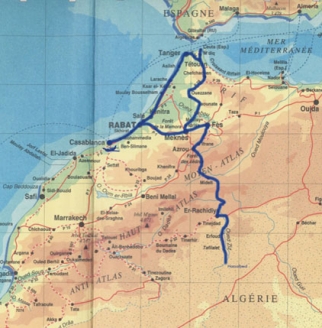 00 Carte trajet Maroc 